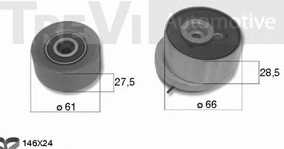 TREVI AUTOMOTIVE kd1382 -  Комплект ремня ГРМ